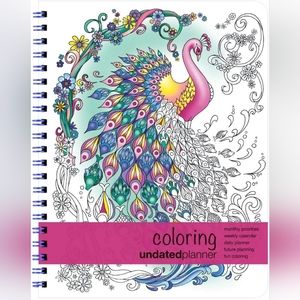 Undated Coloring Day Planner: Weekly & Monthly